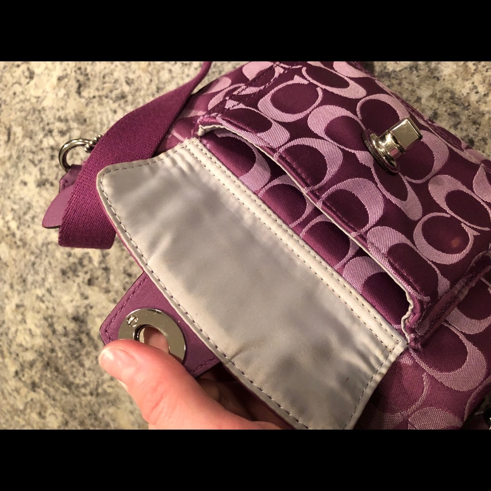 Purple Coach Crossbody Purse - Picture 5 of 5